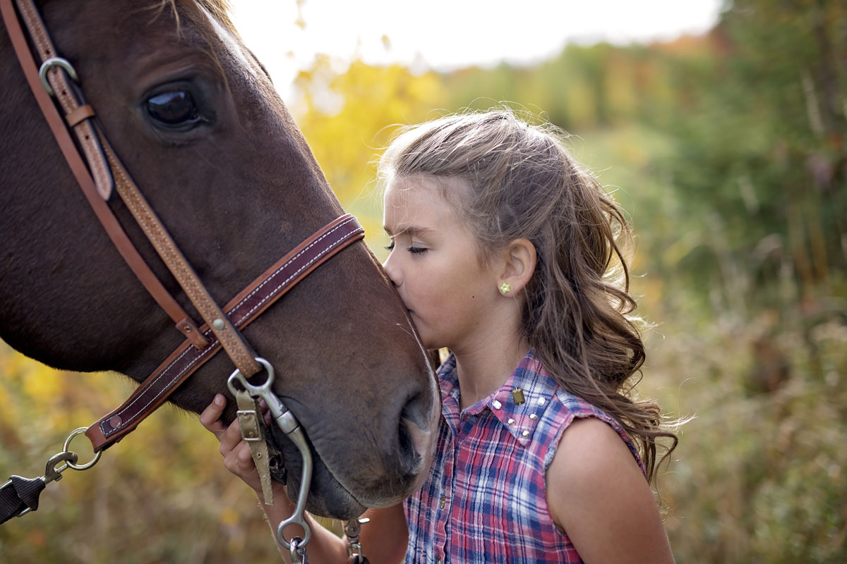 Child and pony