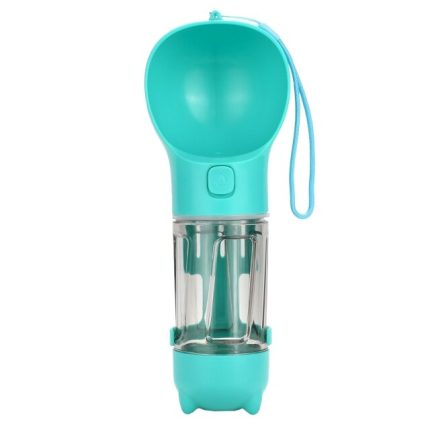 Fast and convenient travel portable dog water bottle with shovel – sky blue, 300ml