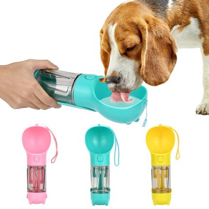 Fast and convenient travel portable dog water bottle with shovel
