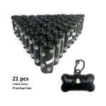 21 pcs waste poop bag with printing doggy