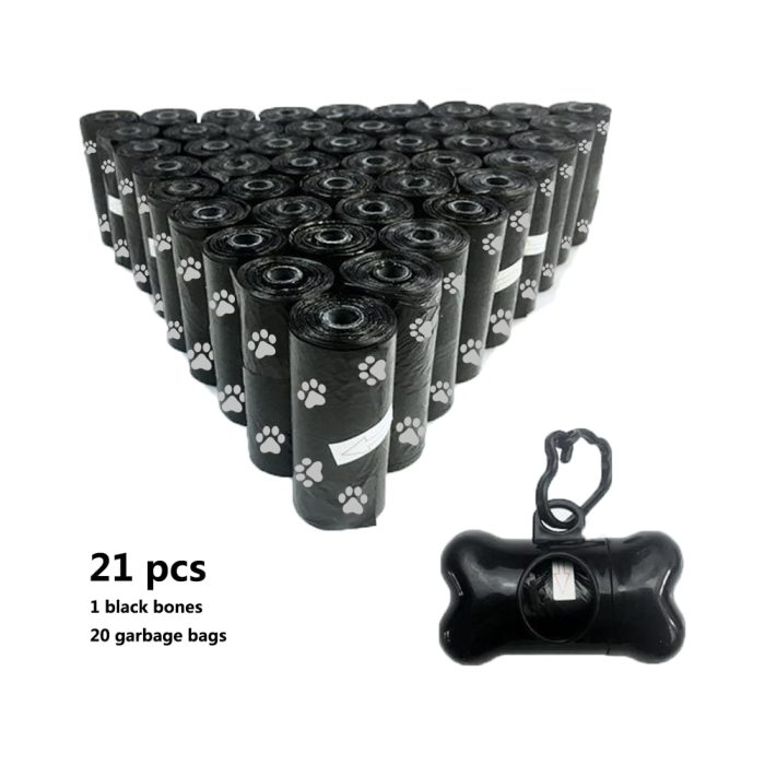 21 pcs waste poop bag with printing doggy
