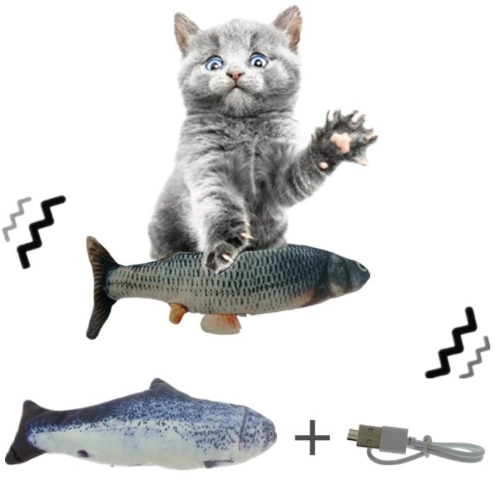 30cm cat toy fish usb electric charging
