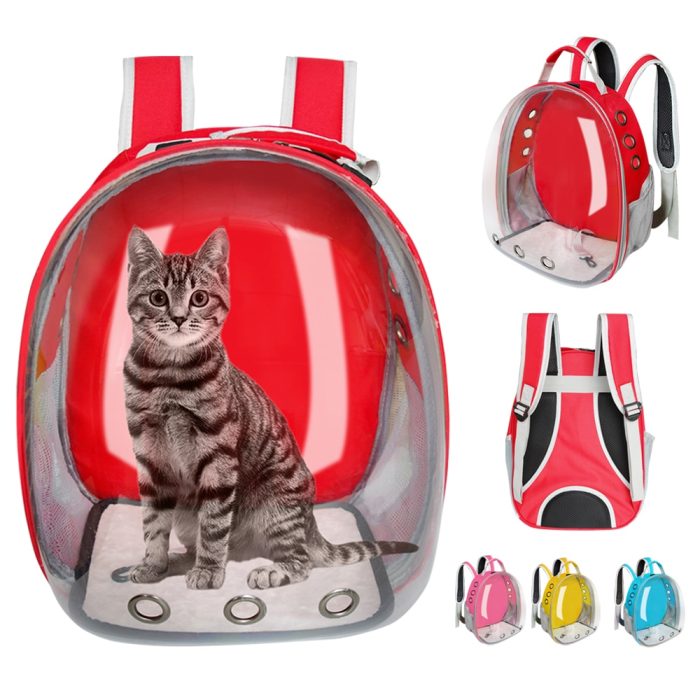 Breathable transparent backpack for puppy cat