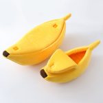 Funny banana cat bed house