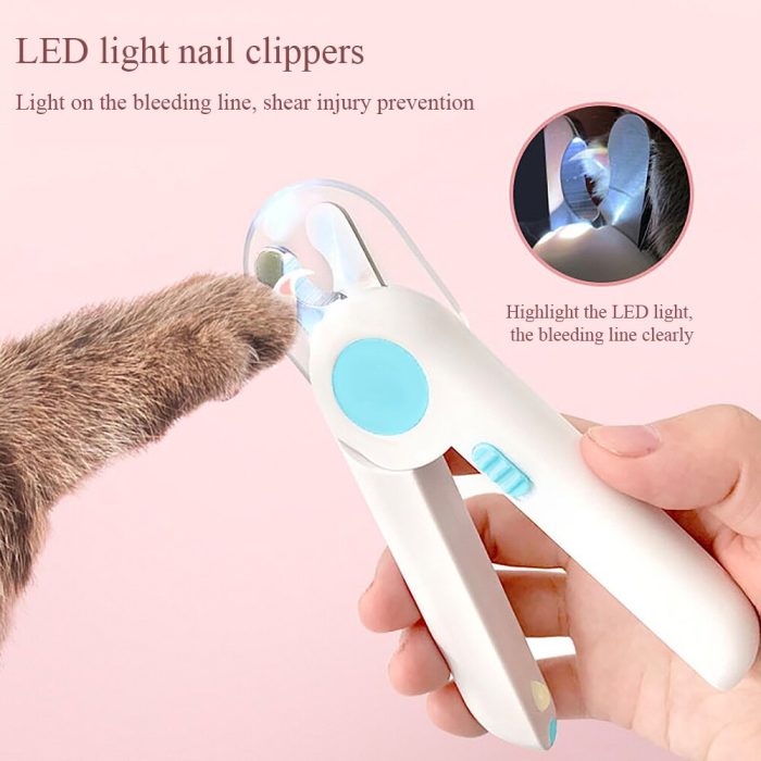 Cat & dog nail scissors with led lights