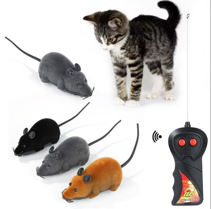 Mouse toy with remote control for cat
