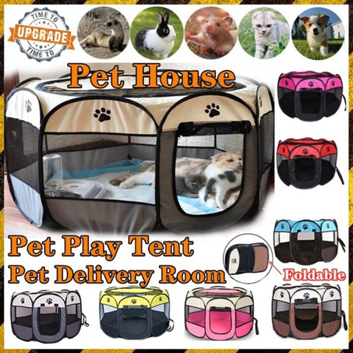 Folding fence for pets