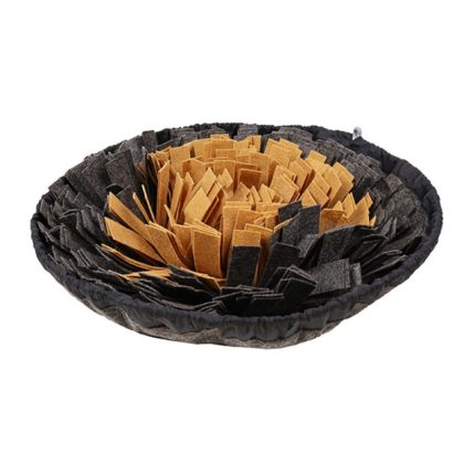 Dog snuffle bowl mat – black yellow
