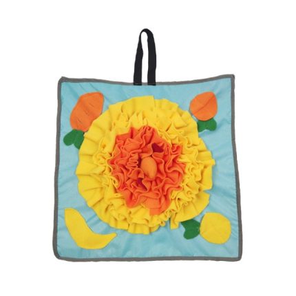 Dog snuffle bowl mat – square yellow