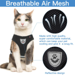 Adjustable cat harness and leash