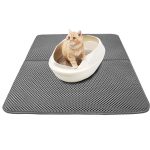 Double layer cat mat bed pads pet product bed trapping pet litter box mat house clean mat for cats waterproof pet cat litter mat