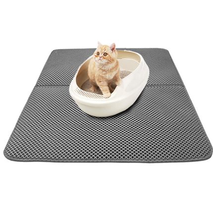 Double layer cat mat bed pads pet product bed trapping pet litter box mat house clean mat for cats waterproof pet cat litter mat