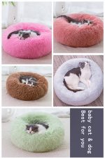 Calming donut pet bed