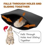 Double layer cat mat bed pads pet product bed trapping pet litter box mat house clean mat for cats waterproof pet cat litter mat