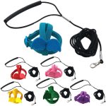 Long cable bird harness leash