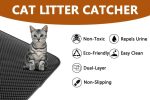 Double layer cat mat bed pads pet product bed trapping pet litter box mat house clean mat for cats waterproof pet cat litter mat