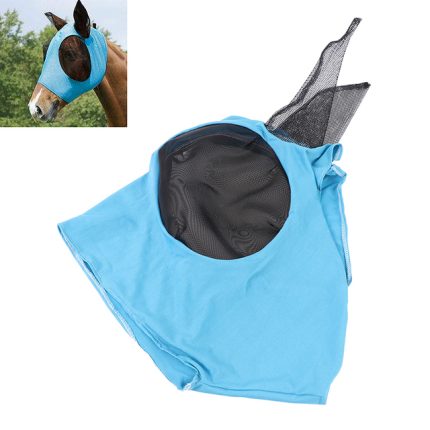 Horse masks anti-flyworms and anti mosquito breathable stretchy knitted mesh riding equestrian equipment
