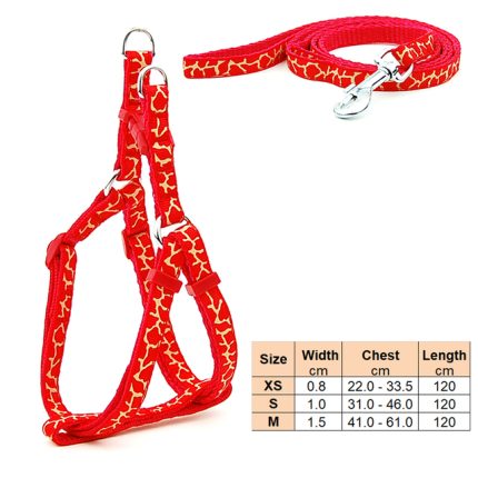 Small dog leash harness