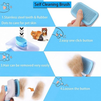 Dog hair remover brush cat dog hair grooming and care comb for long hair dog pet 1