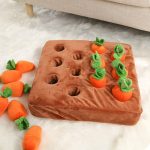 Dog toys snuffle mat for pet plush carrot toy mat innovative plush vegetable field pull radish 3