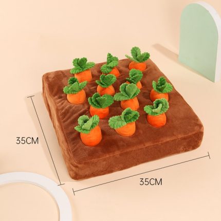 Dog toys snuffle mat for pet plush carrot toy mat innovative plush vegetable field pull radish.jpg 640x640