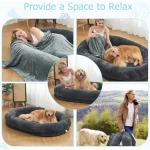 Human dog bed 72 x48 x10 human sized dog bed for people adults giant dog bed 2